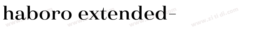 haboro extended字体转换